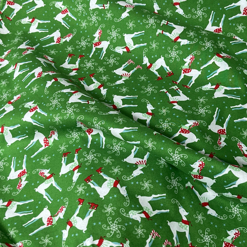 Rudolph Reindeer Cotton Xmas Craft Dress Fabric 140cm