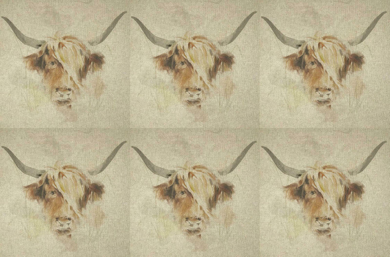 Coussin Photo Panel, Vache Highland