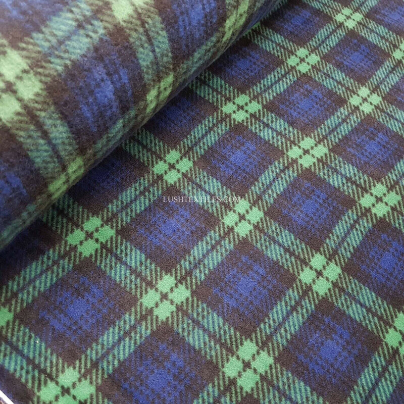 Tissu polaire Blackwatch Tartan Plaid Check Anti Pil Chien Lits Couvertures Doux 60"