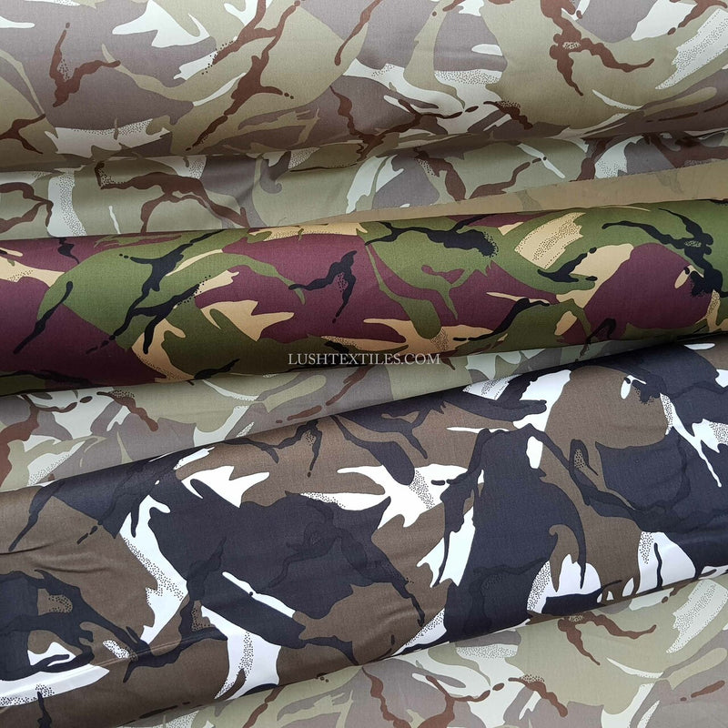 Camo Cotton Drill Fabric Army Military Camouflage