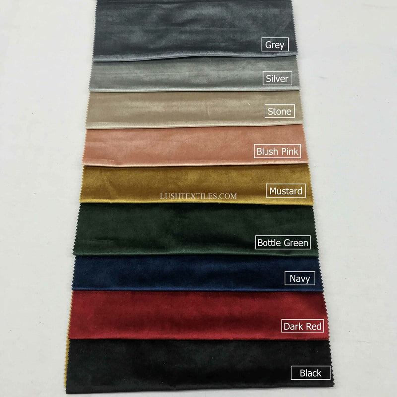 Bellissimo Plush Velvet Curtain Fabric, Stone