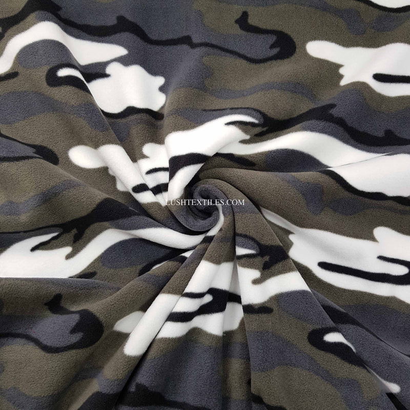 Camouflage Antipil Polar Fleece Fabric