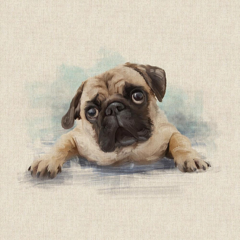 Cushion Picture Panel, Pugs