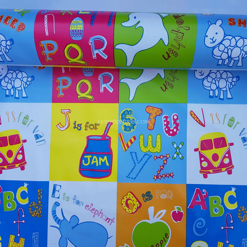 By The Metre Kids Alphabet Print PVC