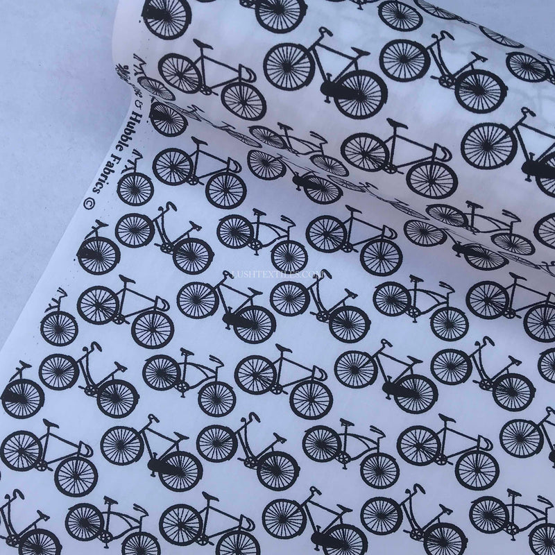 Bicycles Bikes Print Rose & Hubble Cotton Poplin Fabric