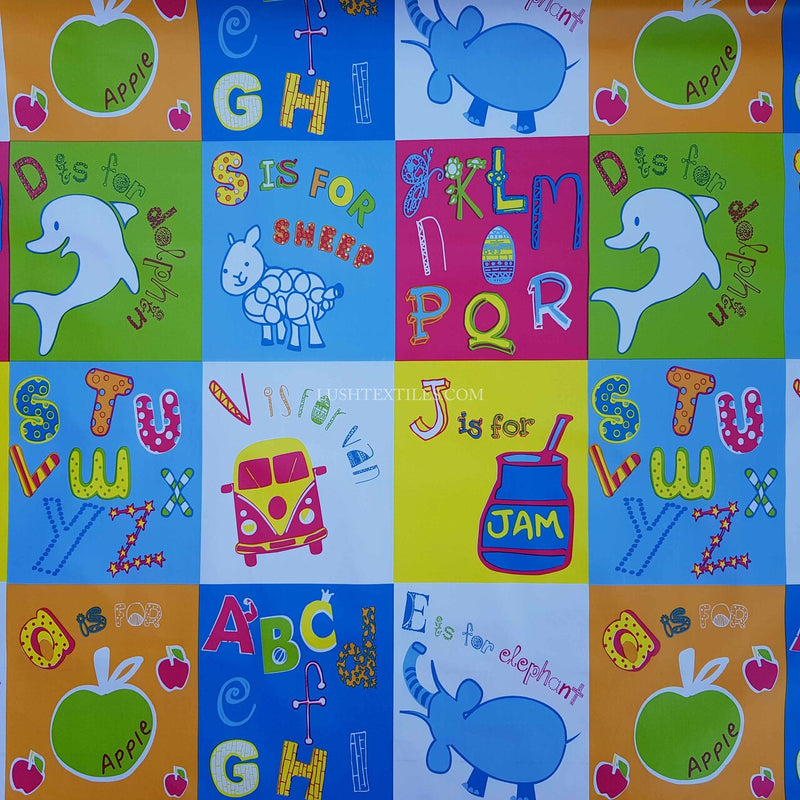 By The Metre Kids Alphabet Print PVC