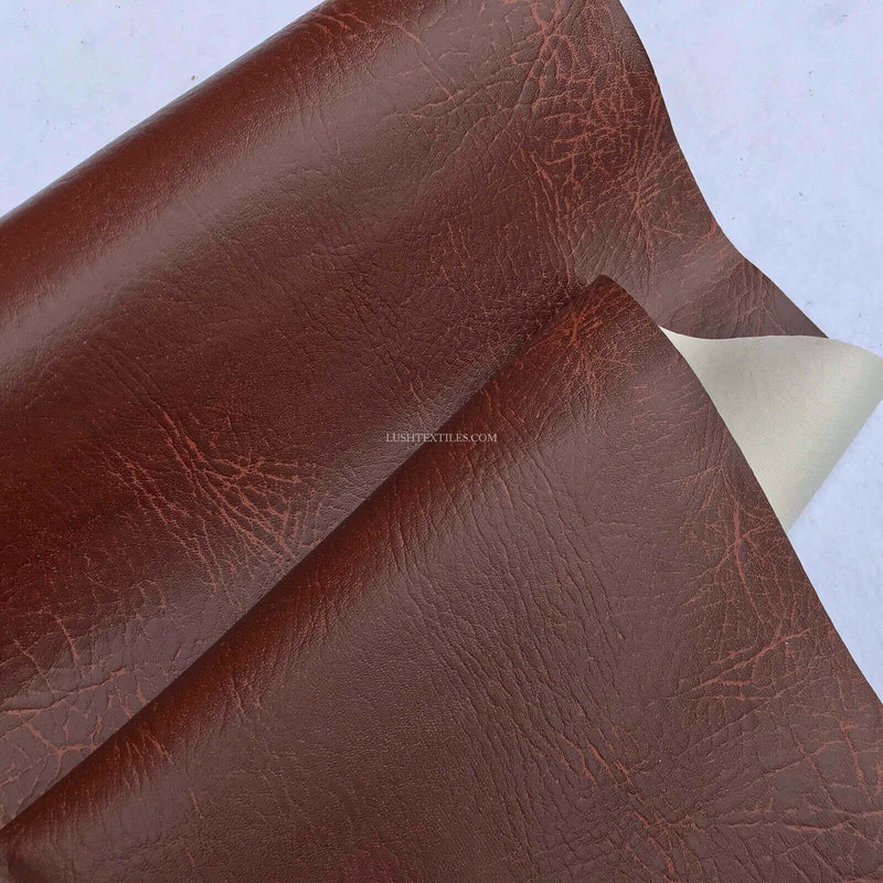 CHESTNUT BROWN HEAVY LEATHER BMW AUDI BENTLEY VW VINYL FABRIC UPHOLSTER CAR SEAT