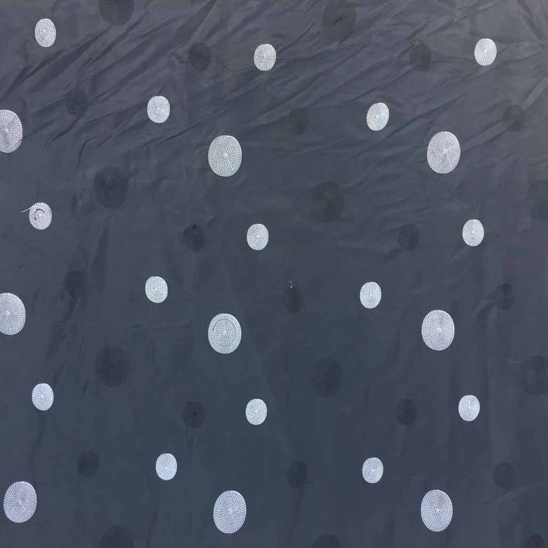 Embroidery Spotty Circle Taffeta Fabric