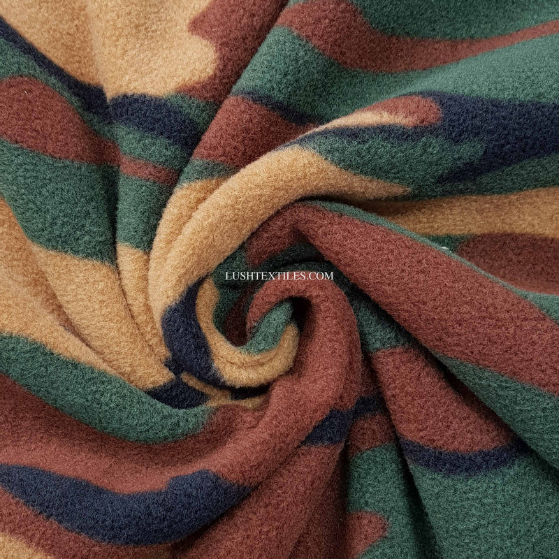 Camouflage Antipil Polar Fleece Fabric