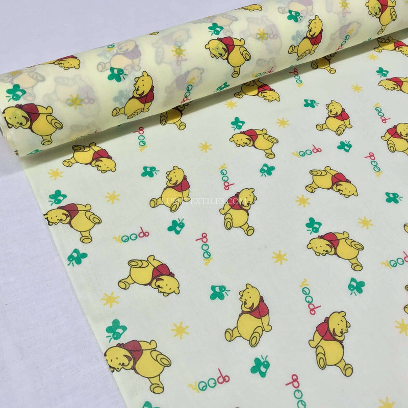 Disney Winnie, Pooh Bear Polycotton Fabric Childrens Craft Kids Quilting Bunting