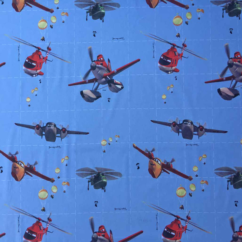 Disney Planes Print Kids Cotton Furnishing Fabric