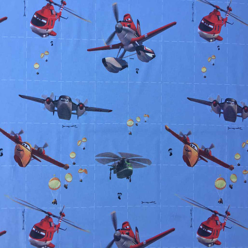 Disney Planes Print Kids Cotton Furnishing Fabric