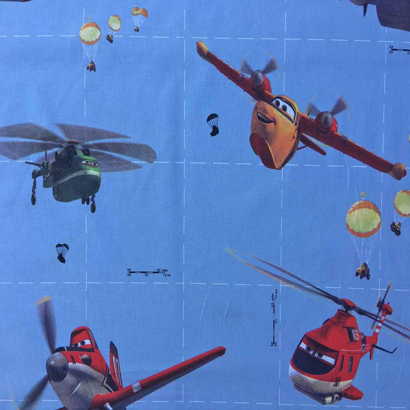 Disney Planes Print Kids Cotton Furnishing Fabric