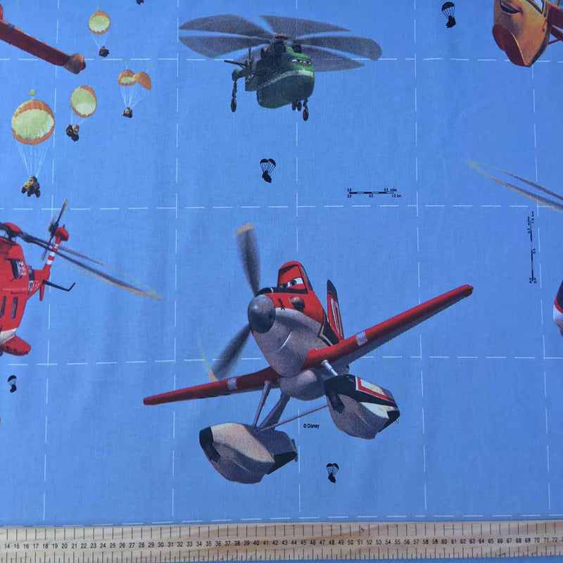 Disney Planes Print Kids Cotton Furnishing Fabric