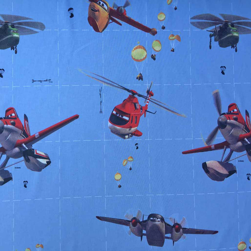 Disney Planes Print Kids Cotton Furnishing Fabric