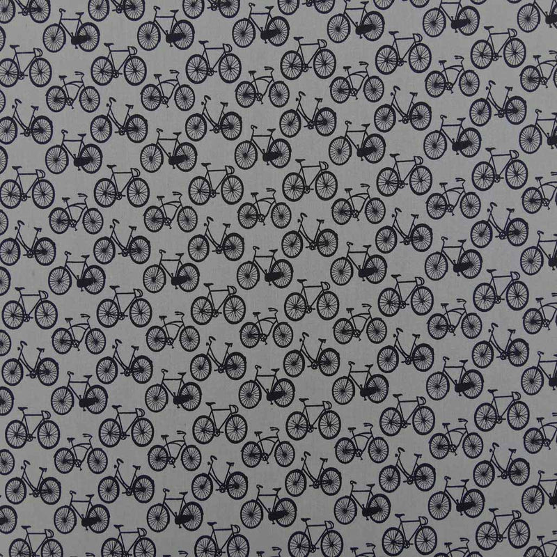 Bicycles Bikes Print Rose & Hubble Cotton Poplin Fabric