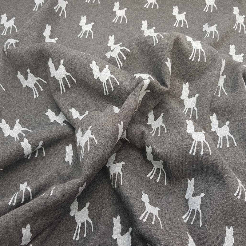 Cotton Jersey Stretch Spandex Fabric, Charcoal