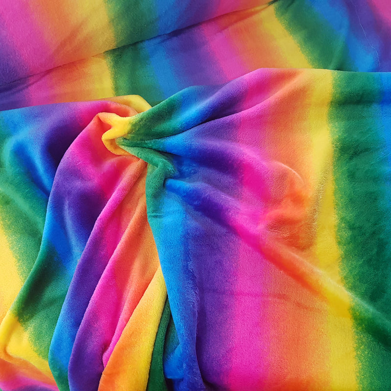 Rainbow Cuddle Polar Fleece Fabric