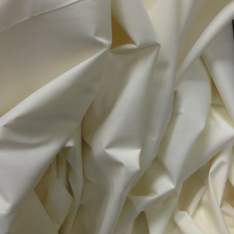 Cotton Sateen Curtain Lining Fabric 280cm, Ivory