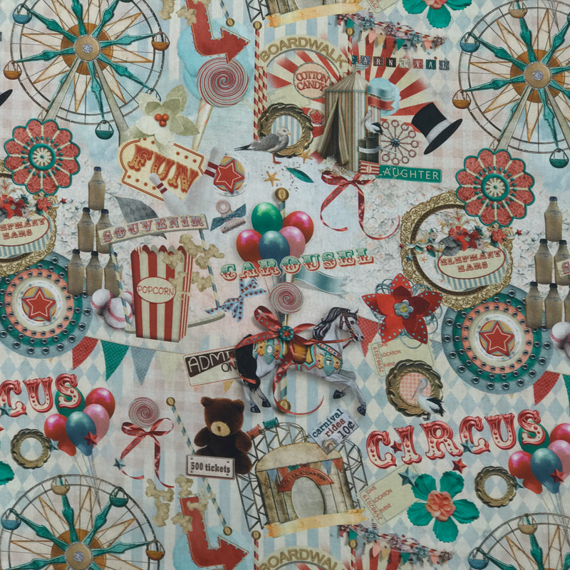 Circus Digital Print Cotton Fabric