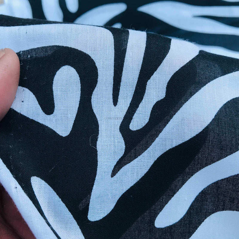 Zebra Print Polycotton Fabric