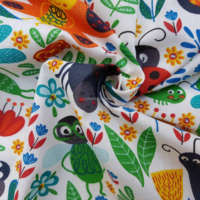 Ladybird And Friends Polycotton Fabric