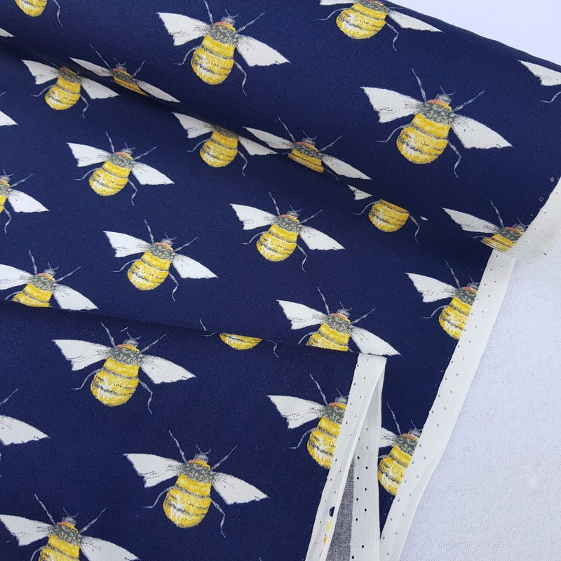 Buzzy Bees Rose & Hubble Cotton Poplin Dress Fabric