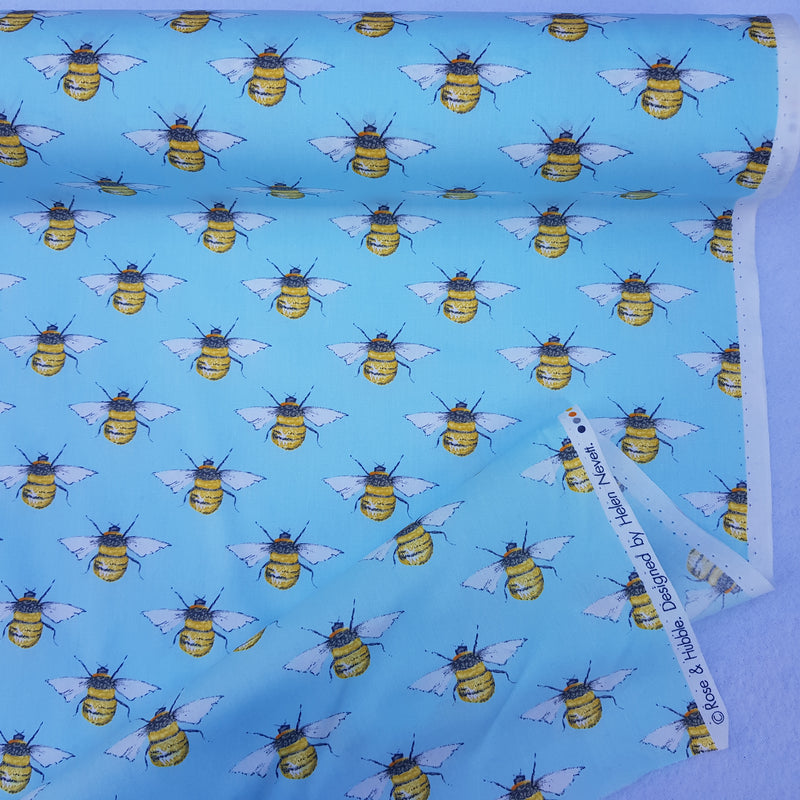 Buzzy Bees Rose & Hubble Cotton Poplin Dress Fabric