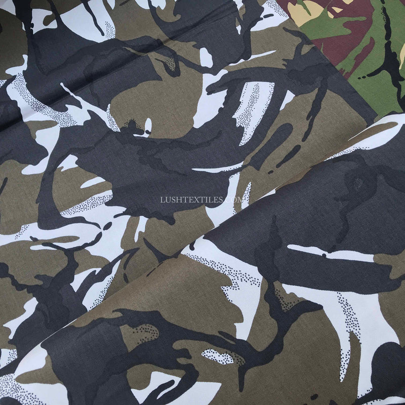 Camo Cotton Drill Fabric Army Military Camouflage