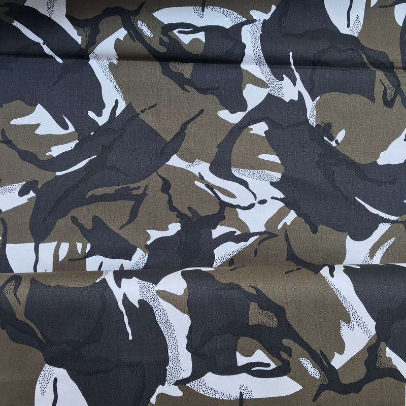 Camo Cotton Drill Fabric Army Military Camouflage