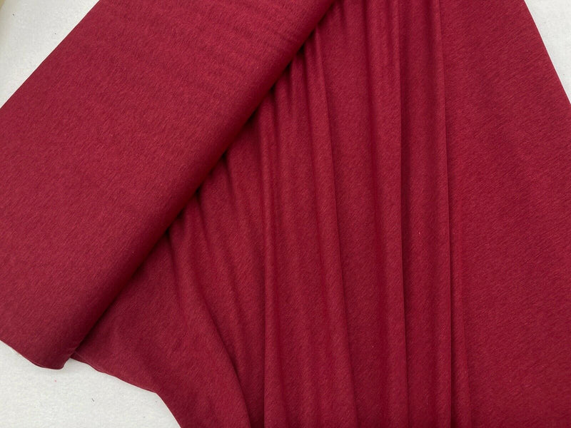 Dark Red Stretch Cotton Viscose Jersey Dress Fabric Tunics/Head Wrap 150cm