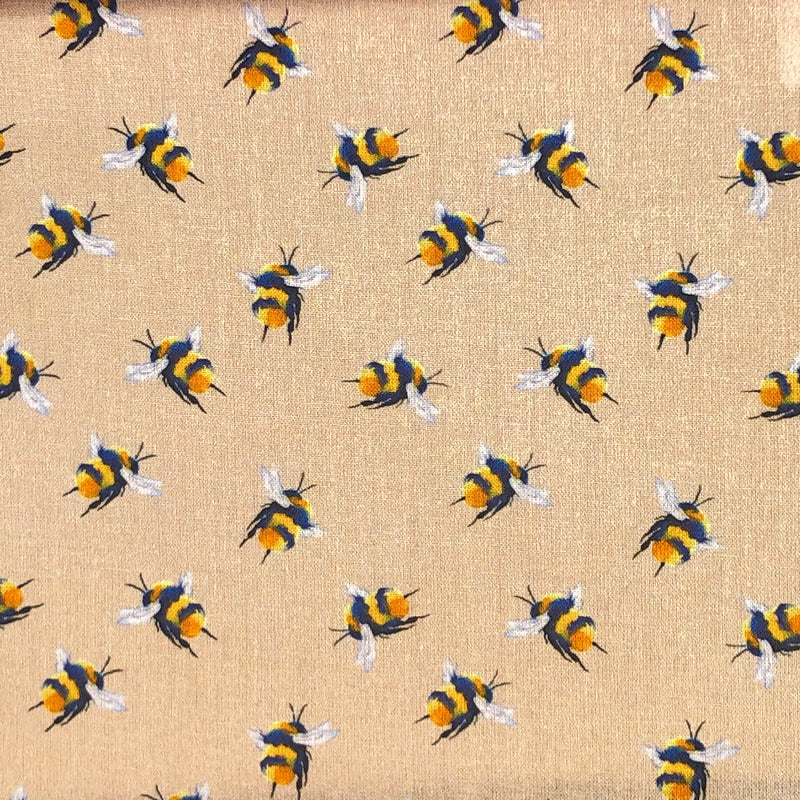 Tissu Crafty Bumble Bee Buzzy Bumblebee 100 % coton