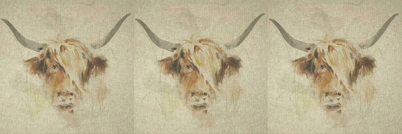 Coussin Photo Panel, Vache Highland