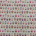 100% Cotton Fabric Russian Matryoshka Dolls Quilting Skirt Dress Material Sewing