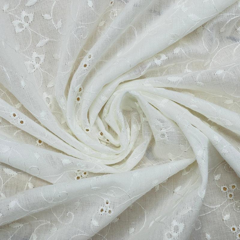 Cotton Broderie Anglaise Lace Fabric