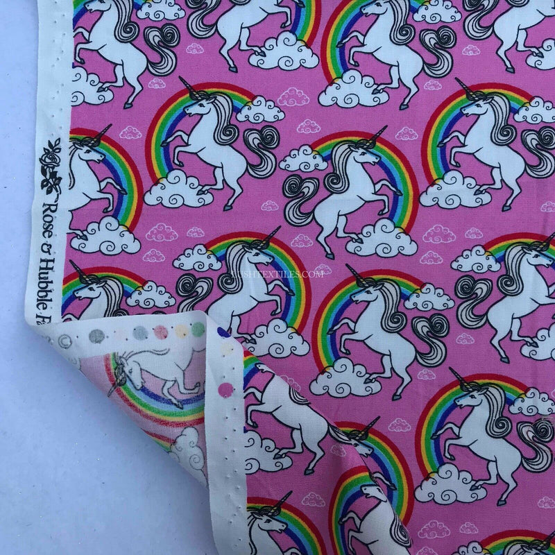 100% Cotton Fabric Rainbow SCRUBS Unicorns Pride Rainbow Material Childrens NHS