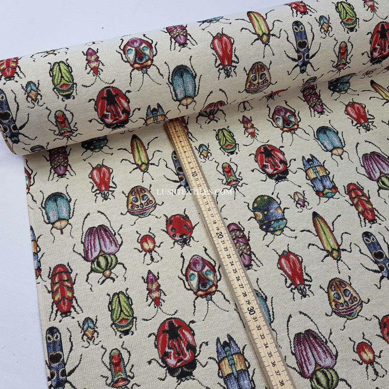 Bugs & Insects Printed Tapestry Upholstery Fabric