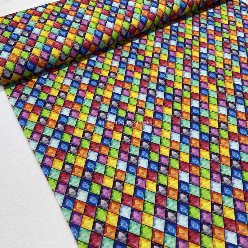 Diamond Jewels Print 100% Cotton Craft Fabric