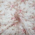 Embroidery 3D Rose & Pearl Lace Net Dress Fabric