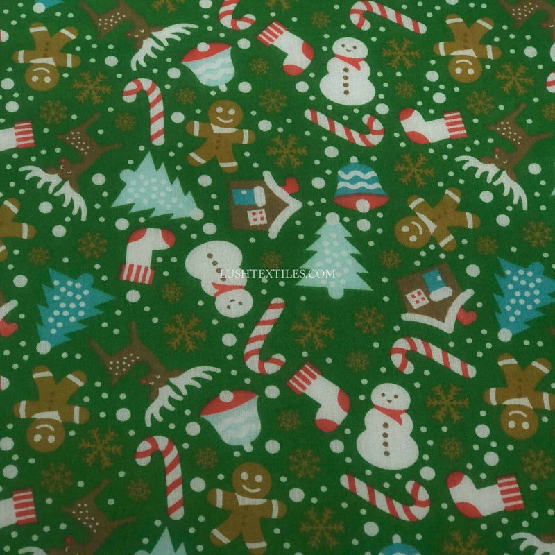 Noël polycoton tissu flocons de neige bruant robe XMAS gros Patchwork