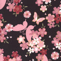 Butterfly Floral Flowers Rose & Hubble Cotton Fabric