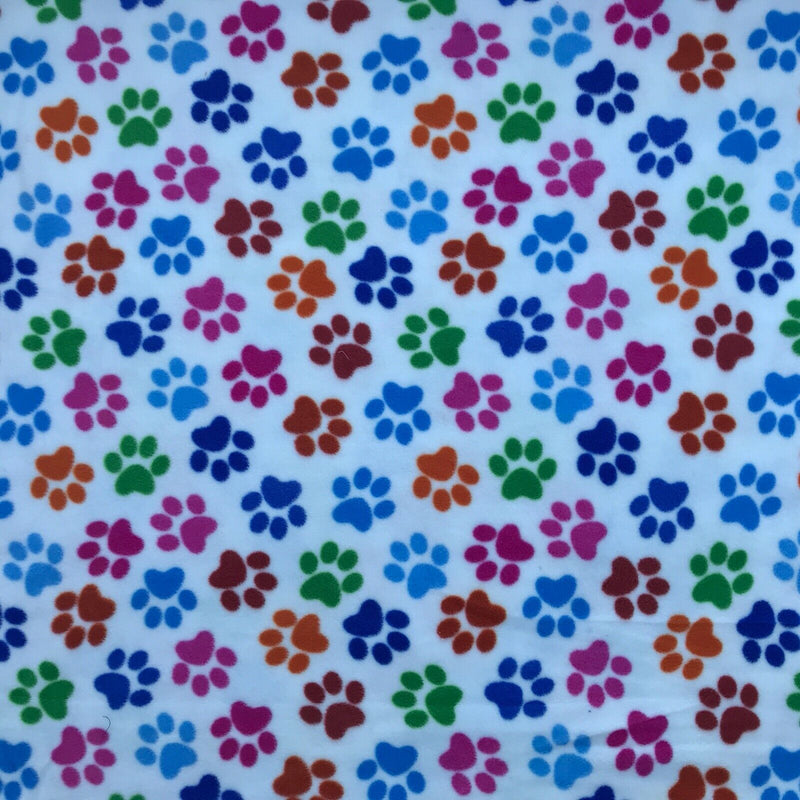 Anti Pol Polar Fleece DOGS PAWS Soft Printed Fleece Fabric Dog Beds Blanket