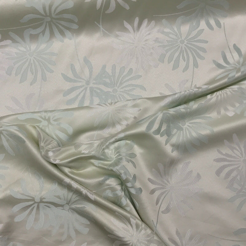 Stores en tissu de coussin de rembourrage floral crème et vert UK BANKRUPT CHEAP