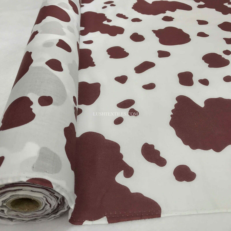 COW Spots Print PolyCotton Tissu Artisanat Enfants Amusant Artisanat Robe Matériel, 112cm