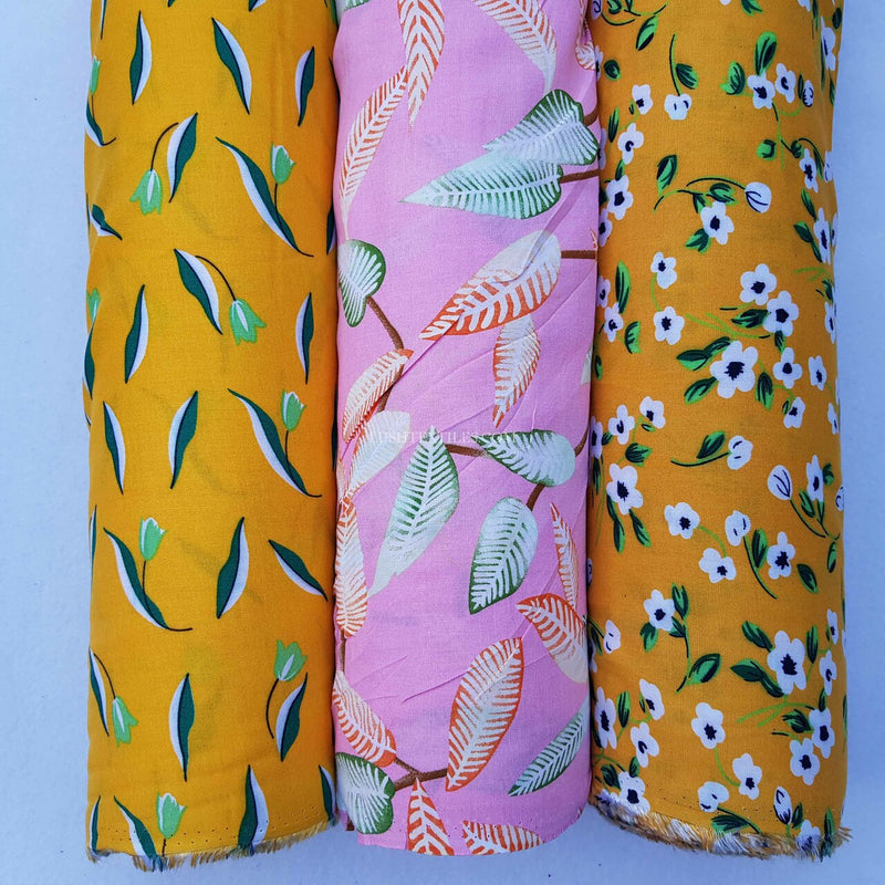 100% Viscose Prints Dressmaking Fabric