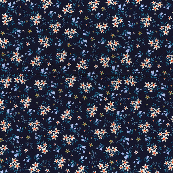 Daisy Flowers Rose & Hubble Cotton Poplin Fabric