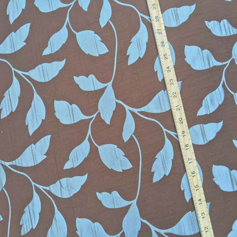 FELIX Leaf Brocade Damask Curtain Blinds Fabric Upholstery Roman Blinds