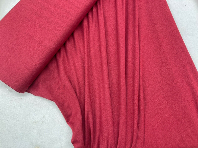 Dark Red Stretch Cotton Viscose Jersey Dress Fabric Tunics/Head Wrap 150cm