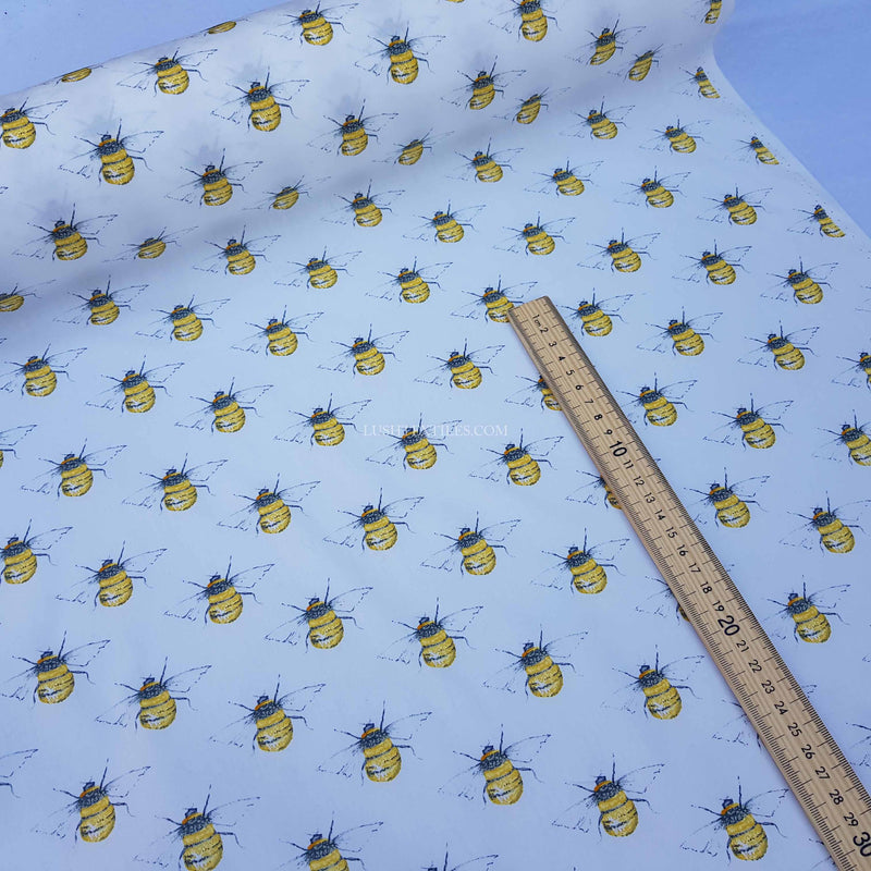 Bumblebee Rose & Hubble Cotton Poplin Dress Fabric