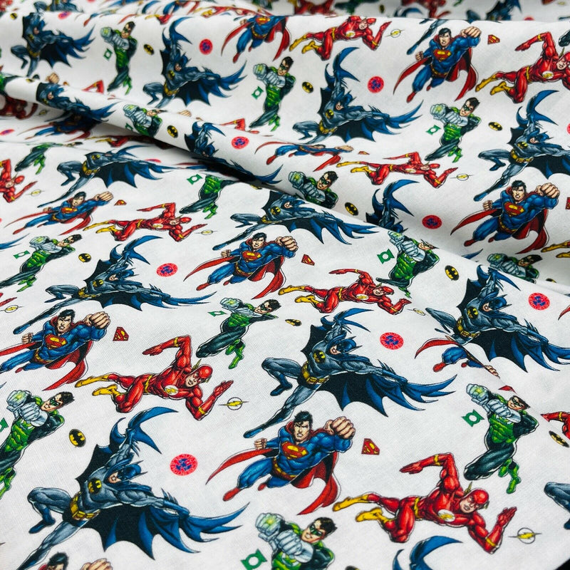 DC Justice League Figures Fabric Fabric - Cotton Cushions & Craft 150 cm